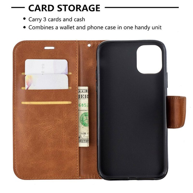 Custodia in pelle iPhone 11 Stile In Pelle Con Cinturino