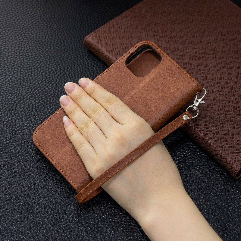 Custodia in pelle iPhone 11 Stile In Pelle Con Cinturino
