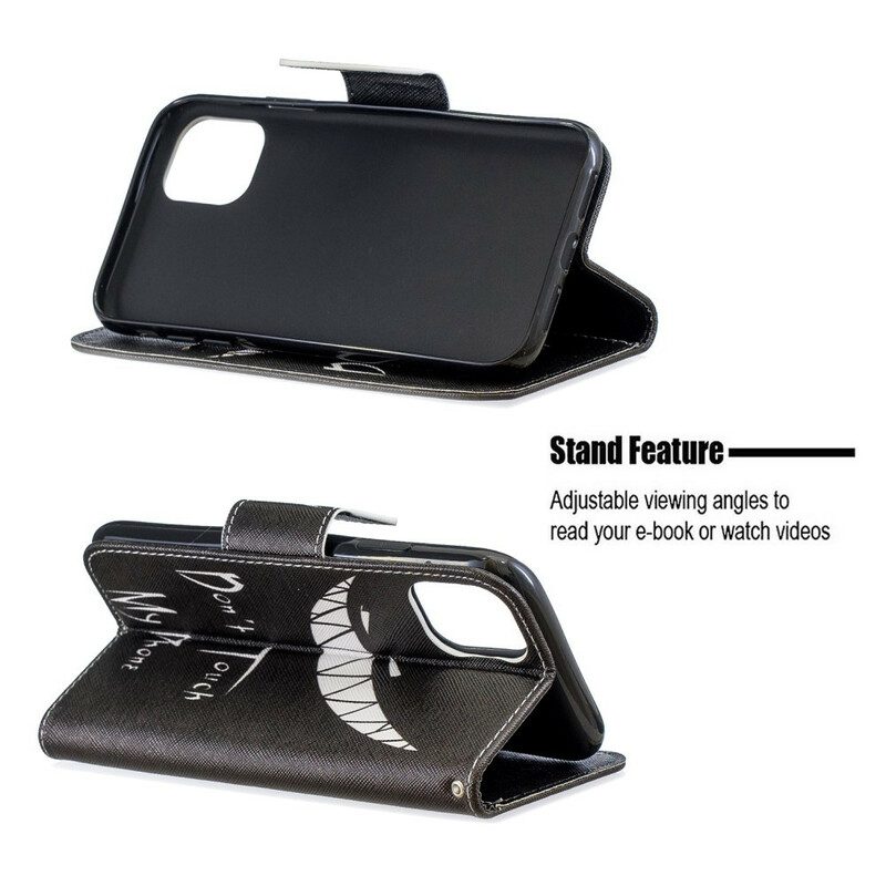 Custodia in pelle iPhone 11 Telefono Del Diavolo