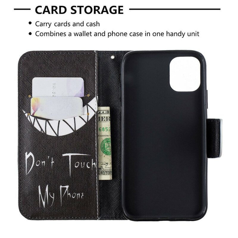 Custodia in pelle iPhone 11 Telefono Del Diavolo