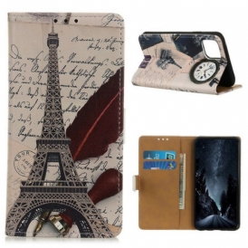 Custodia in pelle iPhone 11 Torre Eiffel Del Poeta