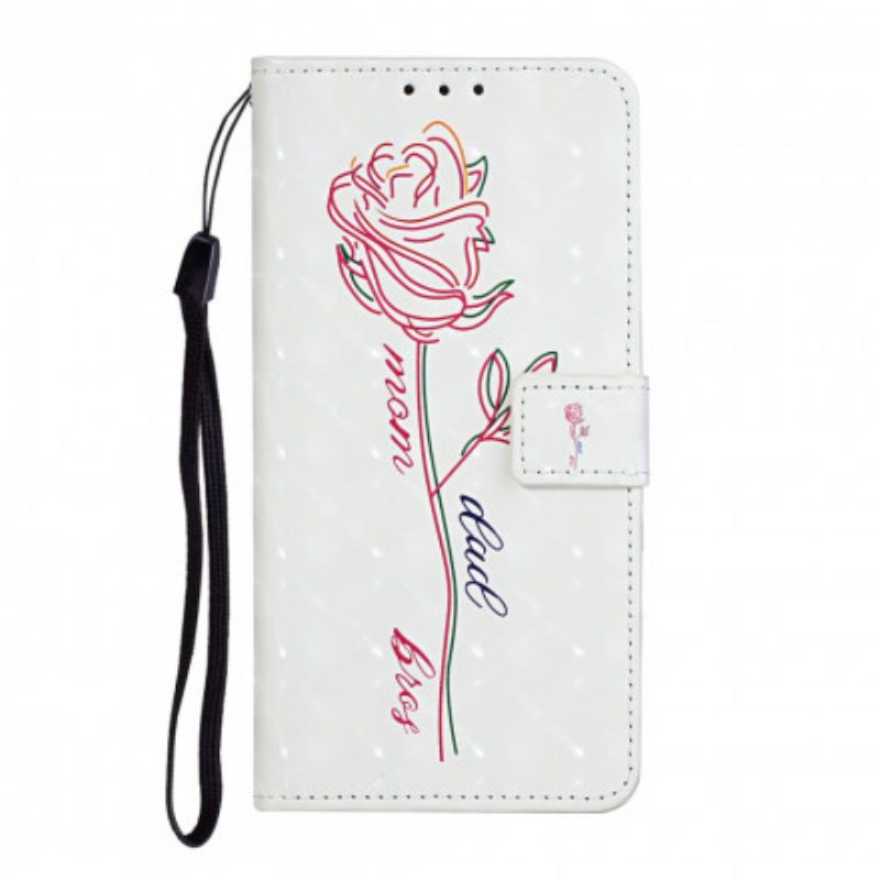 Folio Cover iPhone 11 Cinturino Regolabile A Fiore
