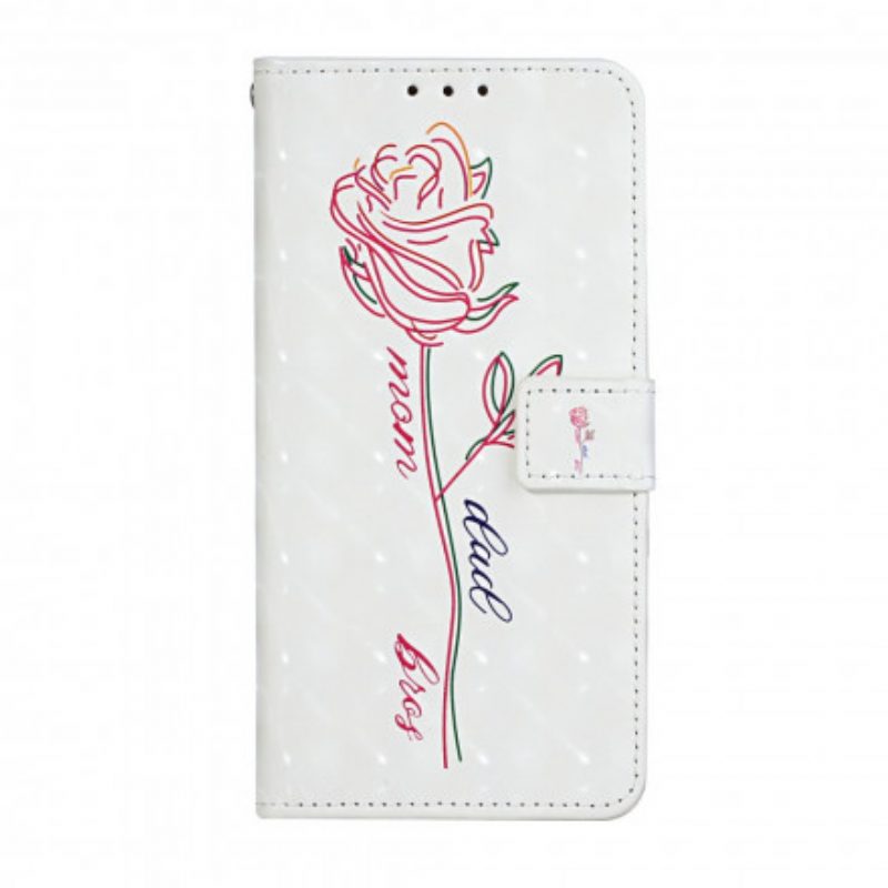 Folio Cover iPhone 11 Cinturino Regolabile A Fiore