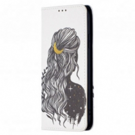 Folio Cover iPhone 11 Custodia in pelle Bei Capelli