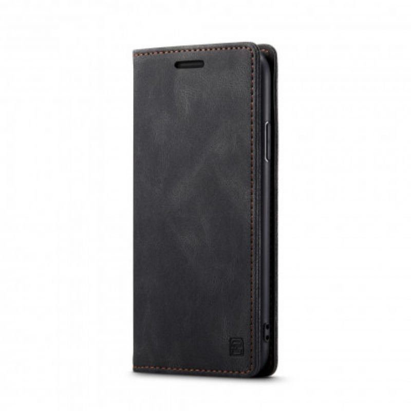 Folio Cover iPhone 11 Custodia in pelle Tecnologia Rfid Effetto Pelle