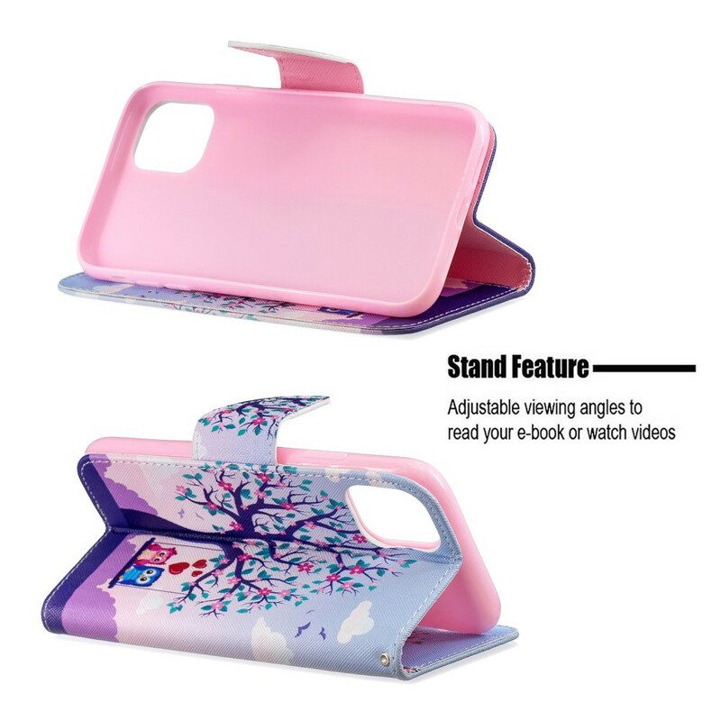 Folio Cover iPhone 11 Gufi Sull'altalena