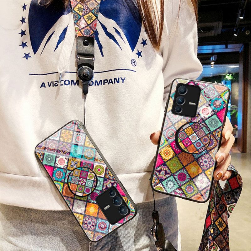 Cover Vivo V23 5G Supporto Magnetico Patchwork