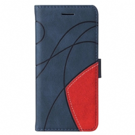 Custodia in pelle Vivo V23 5G Cinturino Bicolore