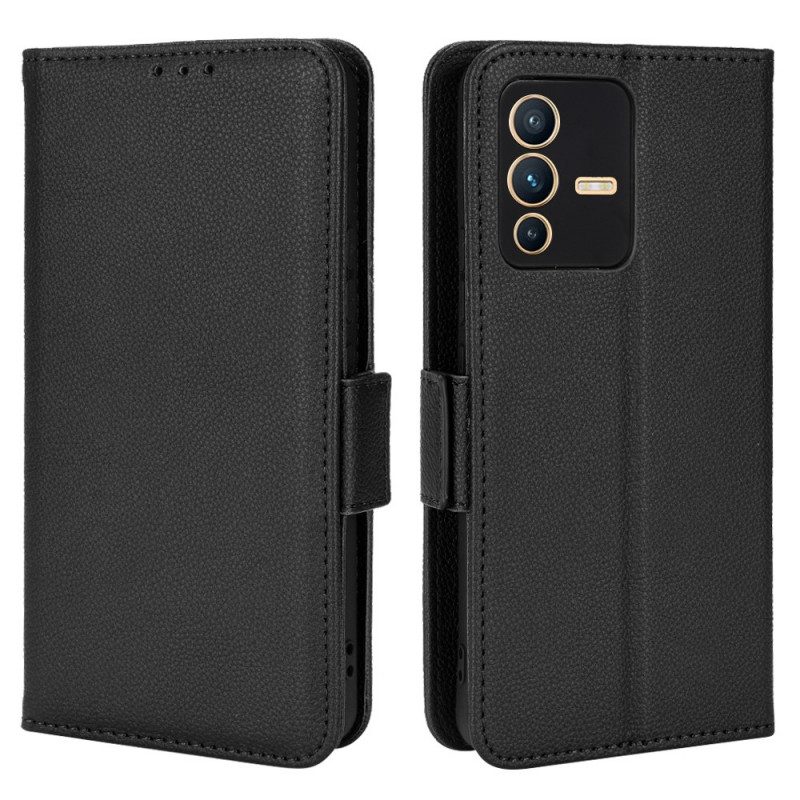 Custodia in pelle Vivo V23 5G Finezza Doppia Chiusura