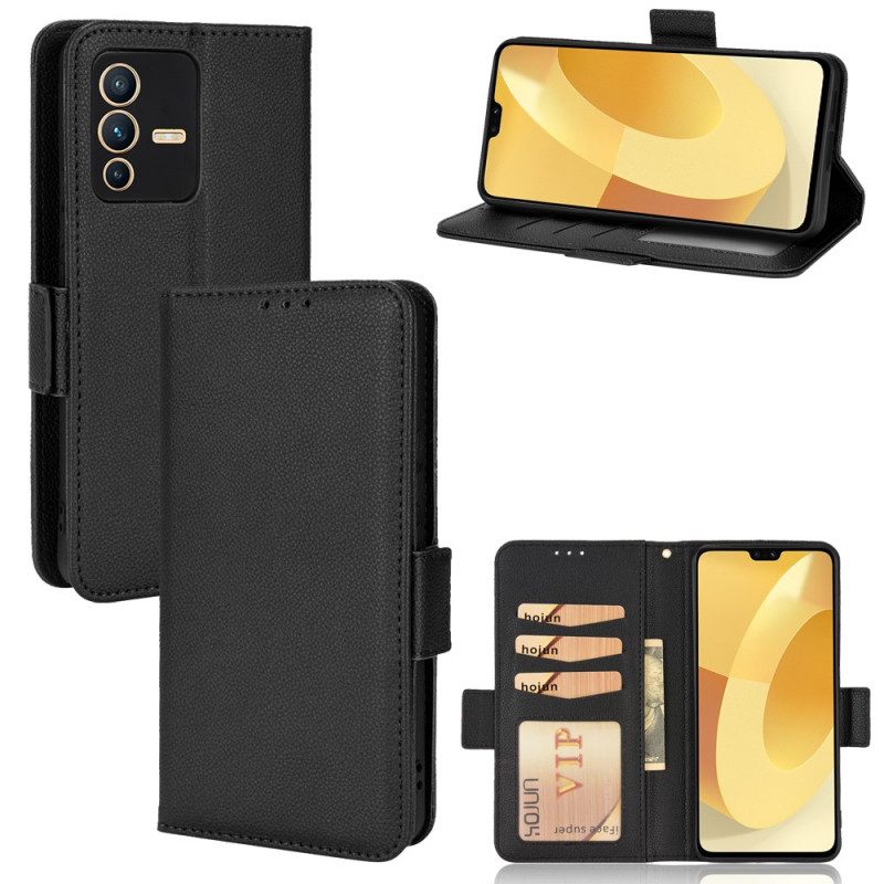 Custodia in pelle Vivo V23 5G Finezza Doppia Chiusura