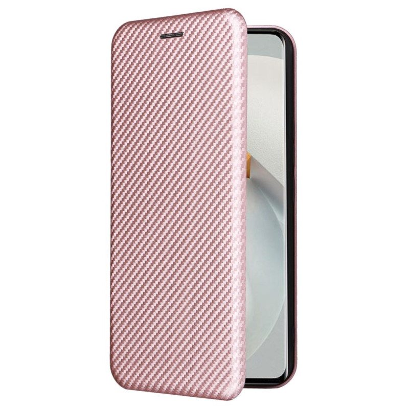 Folio Cover Vivo V23 5G Custodia in pelle Fibra Di Carbonio Colorata