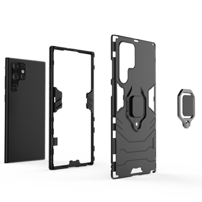 Cover Samsung Galaxy S22 Ultra 5G Anello Resistente