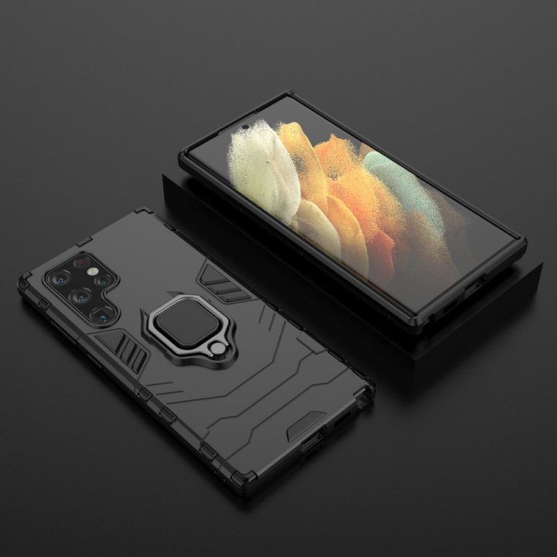 Cover Samsung Galaxy S22 Ultra 5G Anello Resistente