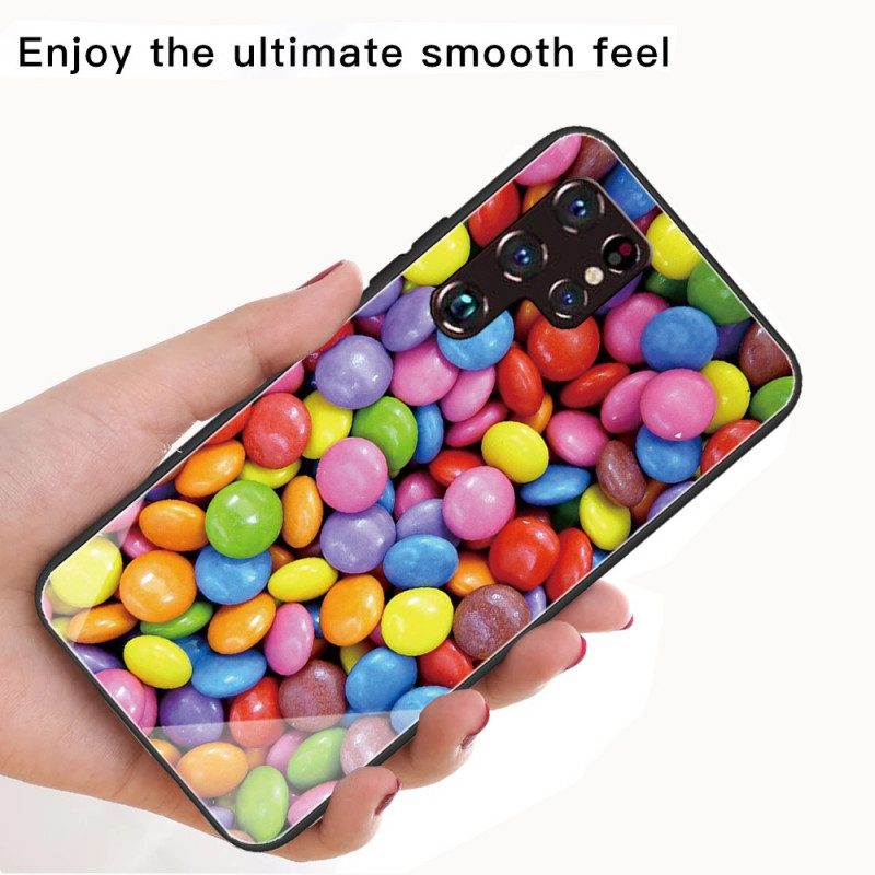 Cover Samsung Galaxy S22 Ultra 5G Caramelle In Vetro Temperato
