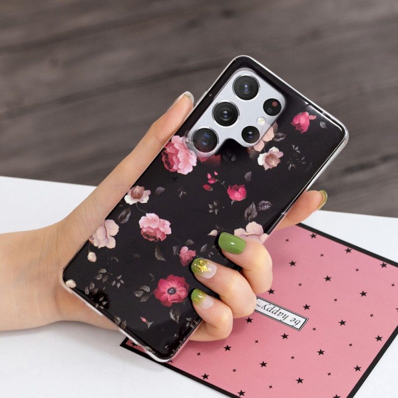 Cover Samsung Galaxy S22 Ultra 5G Fiori Liberty Fluorescenti