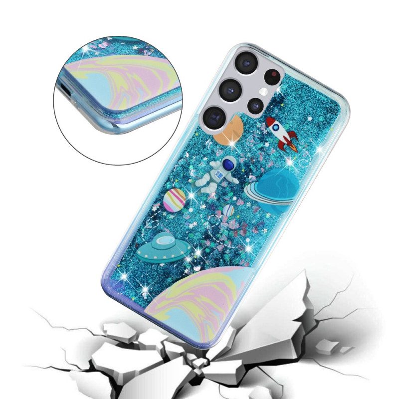 Cover Samsung Galaxy S22 Ultra 5G Paillettes Spaziali
