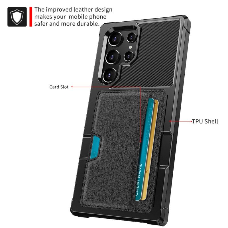 Cover Samsung Galaxy S22 Ultra 5G Staffa Di Design Per Porta Carte