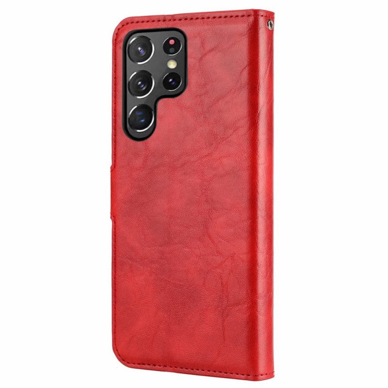 Cover Samsung Galaxy S22 Ultra 5G Stile Vintage Staccabile