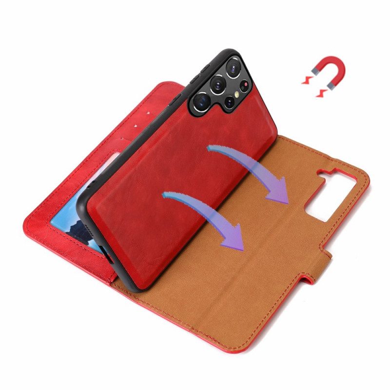 Cover Samsung Galaxy S22 Ultra 5G Stile Vintage Staccabile