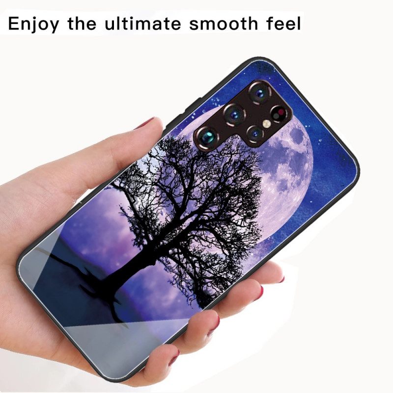 Cover Samsung Galaxy S22 Ultra 5G Vetro Temperato Dell'albero Del Mondo