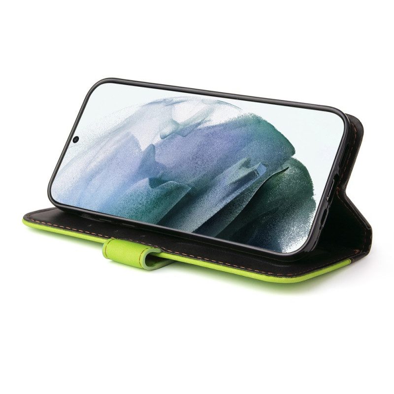 Custodia in pelle Samsung Galaxy S22 Ultra 5G Due Toni