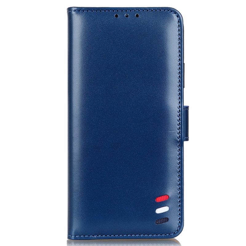 Custodia in pelle Samsung Galaxy S22 Ultra 5G Effetto Pelle Tricolore