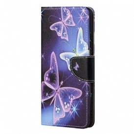 Custodia in pelle Samsung Galaxy S22 Ultra 5G Farfalle Sovrane
