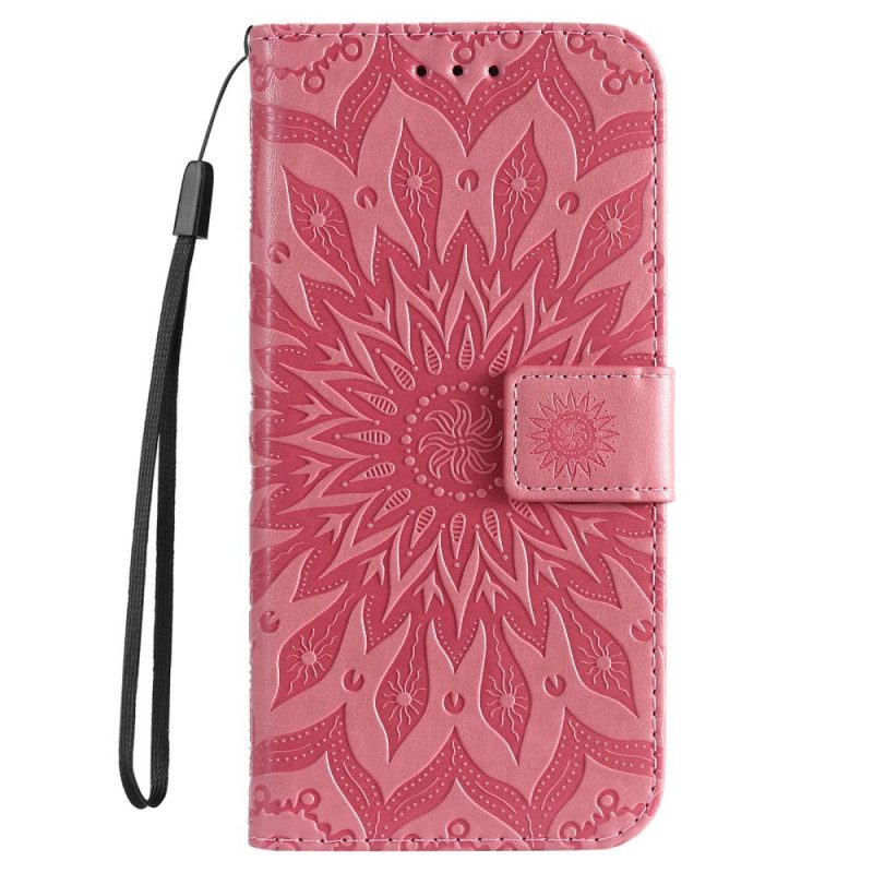 Custodia in pelle Samsung Galaxy S22 Ultra 5G Fiore Del Sole