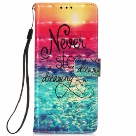 Custodia in pelle Samsung Galaxy S22 Ultra 5G Non Smettere Mai Di Sognare