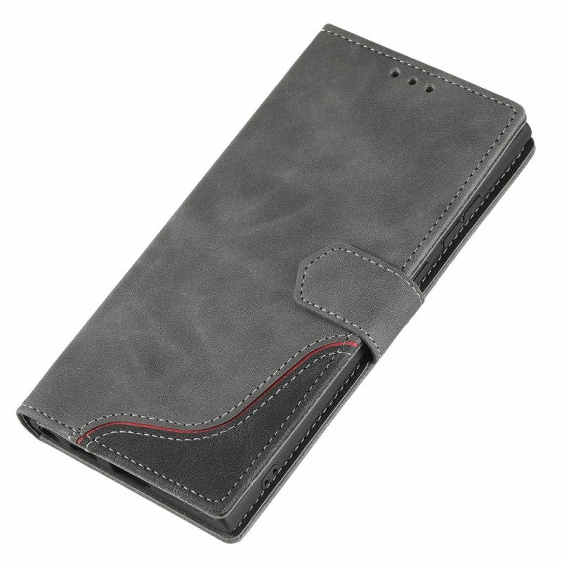 Custodia in pelle Samsung Galaxy S22 Ultra 5G Onda Al Tatto