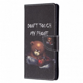 Custodia in pelle Samsung Galaxy S22 Ultra 5G Orso Pericoloso