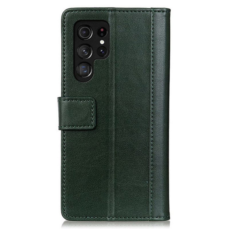 Custodia in pelle Samsung Galaxy S22 Ultra 5G Stile Pelle Eleganza
