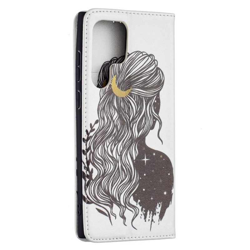 Folio Cover Samsung Galaxy S22 Ultra 5G Custodia in pelle Bei Capelli