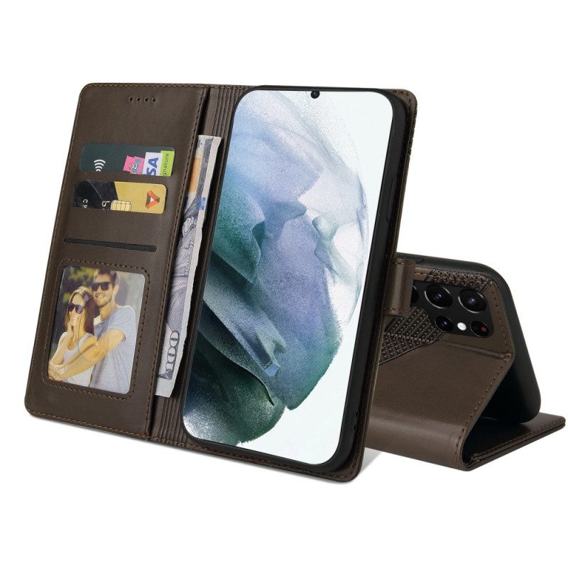 Folio Cover Samsung Galaxy S22 Ultra 5G Effetto Pelle Gq.utrobe