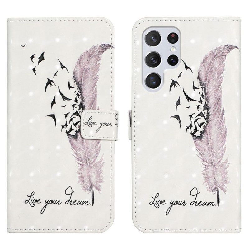 Folio Cover Samsung Galaxy S22 Ultra 5G Vivi Il Tuo Sogno
