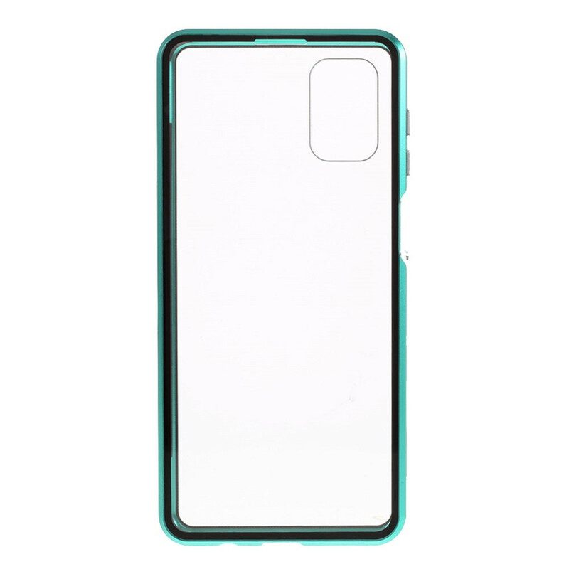 Cover Samsung Galaxy M51 Bordi In Metallo E Vetro Temperato