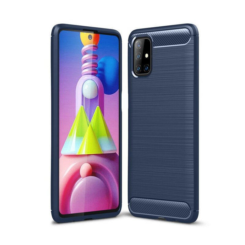 Cover Samsung Galaxy M51 Fibra Di Carbonio Spazzolata
