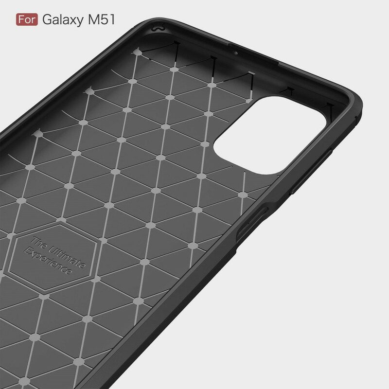 Cover Samsung Galaxy M51 Fibra Di Carbonio Spazzolata