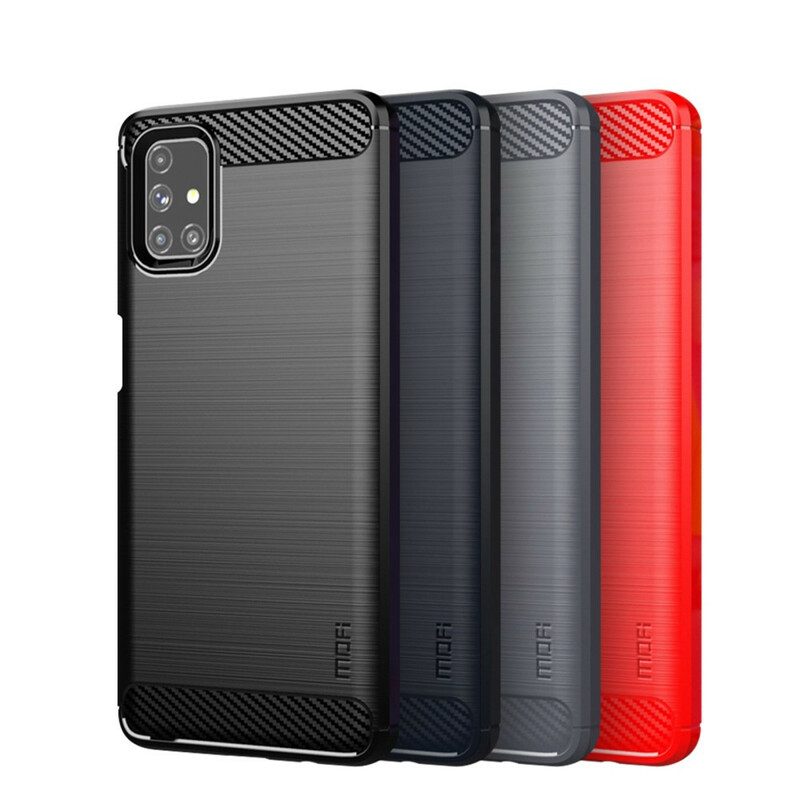 Cover Samsung Galaxy M51 Fibra Di Carbonio Spazzolata Mofi