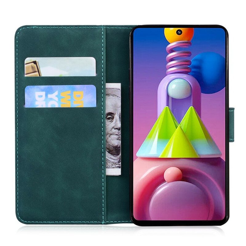 Custodia in pelle Samsung Galaxy M51 Effetto Pelle Monocromatica