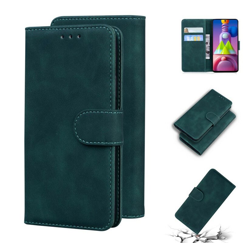 Custodia in pelle Samsung Galaxy M51 Effetto Pelle Monocromatica