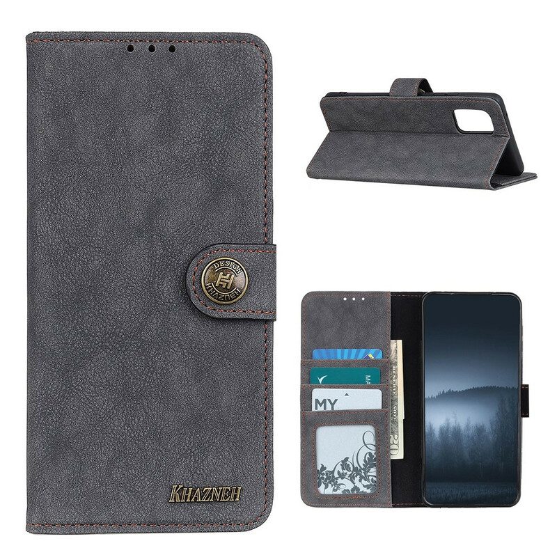 Custodia in pelle Samsung Galaxy M51 Khazneh Retro Crosta Ecopelle