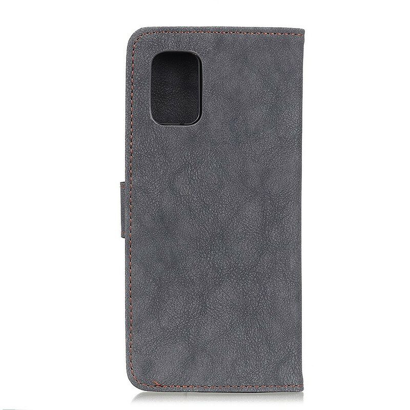 Custodia in pelle Samsung Galaxy M51 Khazneh Retro Crosta Ecopelle