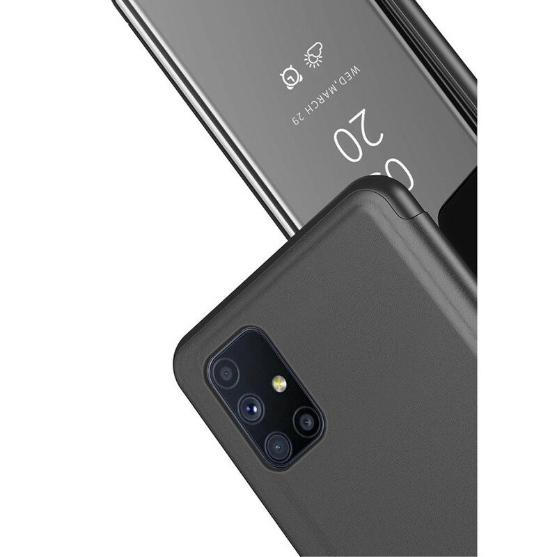 Custodia Samsung Galaxy M51 Specchio Ed Ecopelle