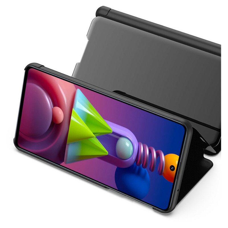 Custodia Samsung Galaxy M51 Specchio Ed Ecopelle