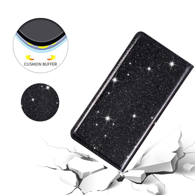 Folio Cover Samsung Galaxy M51 Custodia in pelle Stile Paillettes