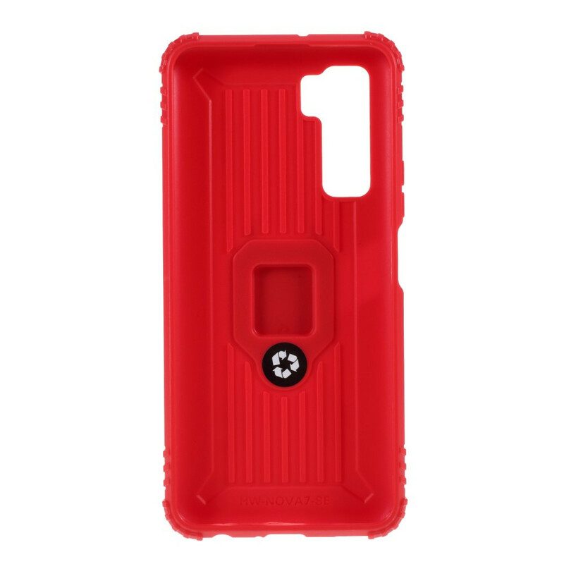 Cover Huawei P40 Lite 5G Anello E Fibra Di Carbonio