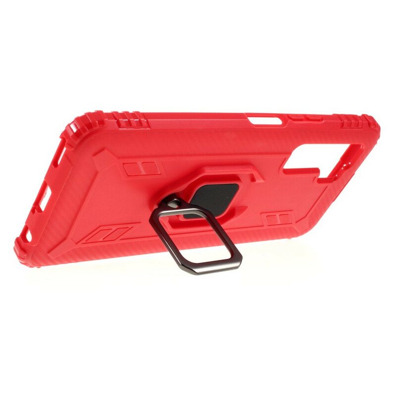 Cover Huawei P40 Lite 5G Anello E Fibra Di Carbonio