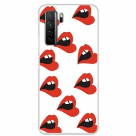 Cover Huawei P40 Lite 5G Labbra Trasparenti E Carnose