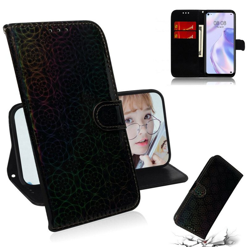 Custodia in pelle Huawei P40 Lite 5G Colore Puro